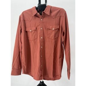 Levi's Men Standard Fit Denim Western Shirt Pearl Snap XL Cowboy Ranch